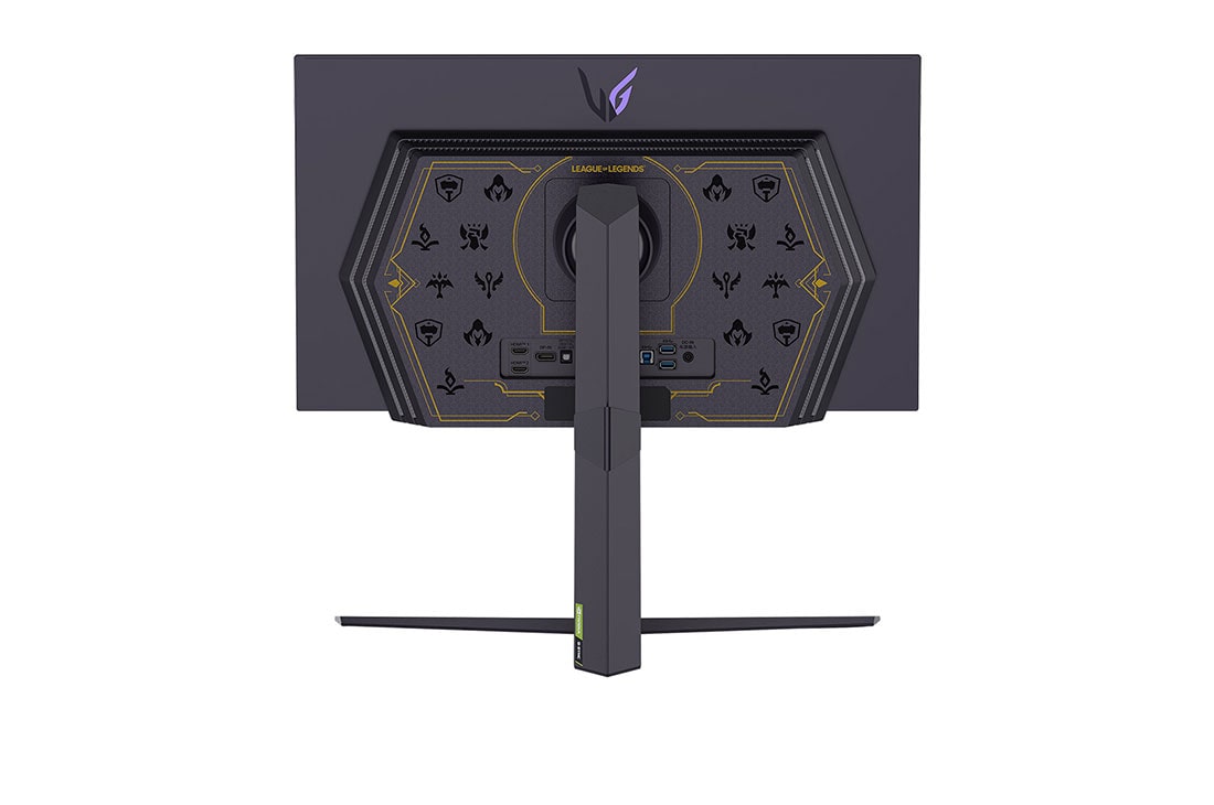 LG Moniteur pour jeu UltraGear™ OLED édition League of Legends | 27'', QHD, 240Hz, vue latérale avec lumières allumées, 27GR95QL-B, thumbnail 7