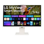 LG MyView Smart Monitor 4K UHD IPS 32 po avec webOS et webcam FHD intégrée, Vue de face avec webcam fermée, 32SR85U-W, thumbnail 3