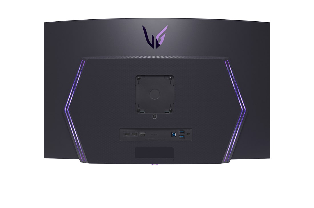 LG Le moniteur pour jeu incurvé UltraGear™ OLED 45'' | 800R, DisplayHDR True Black 400, 240Hz, 0.03ms (GtG), Vue arrière rapprochée avec lumières allumées, 45GS95QE-B, thumbnail 12