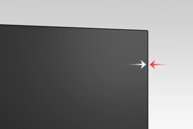 Le moniteur présente un design presque sans aucun bord sur 3 côtés.	
