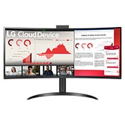 LG Client léger tout-en-un 34'' WQHD, vue avant avec webcam Full HD pousser-tirer, 34CR651N-6P, thumbnail 1