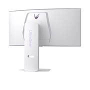 LG Moniteur pour jeu intelligent 34 pouces LG UltraGear™ OLED 240Hz WQHD incurvé | webOS, 0.03ms (GtG), 240Hz, DisplayHDR True Black 400, vue arrière en perspective avec lumières éteintes, 34GX90SA-W, thumbnail 12