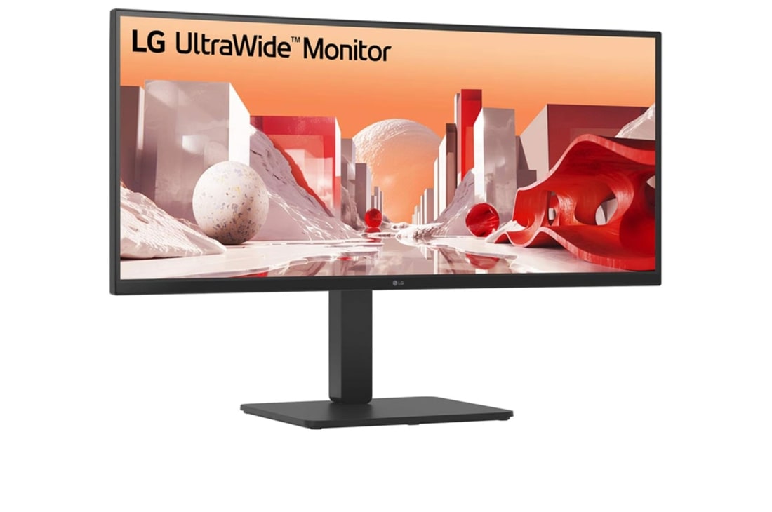 LG Moniteur incurvé IPS UltraWide QHD 34'' avec webcam FHD intégrée et USB Type-C™, vue latérale à +15 degrés, 34BA85QE-B, thumbnail 3