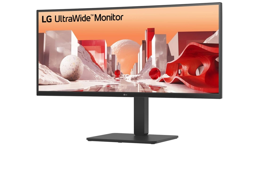 LG Moniteur incurvé IPS UltraWide QHD 34'' avec webcam FHD intégrée et USB Type-C™, vue latérale à -15 degrés, 34BA85QE-B, thumbnail 4