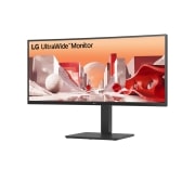 LG Moniteur incurvé IPS UltraWide QHD 34'' avec webcam FHD intégrée et USB Type-C™, vue latérale à -15 degrés, 34BA85QE-B, thumbnail 4