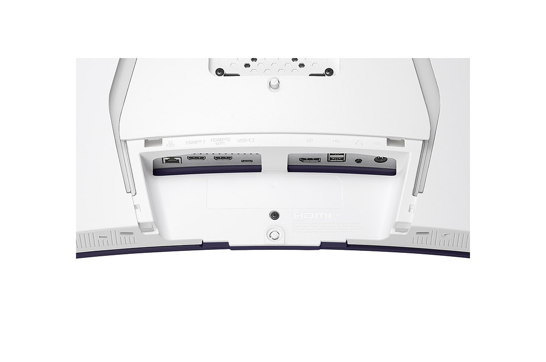 LG 39' (99,1 cm) | Moniteur gaming OLED 21:9 | Résolution WQHD 3440 x 1440, close-up view of the rear emblem lights on, 39GX90SA-W, thumbnail 15