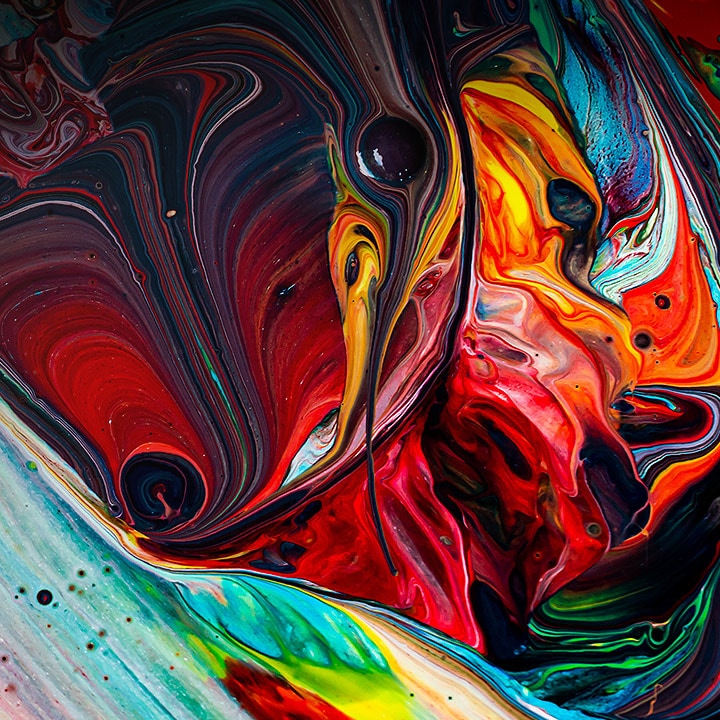 Il présente une image abstraite aux couleurs 4K UHD éclatantes.	