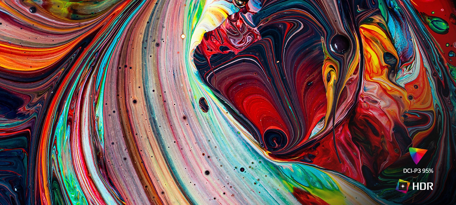 Il présente une image abstraite aux couleurs 4K UHD éclatantes.	