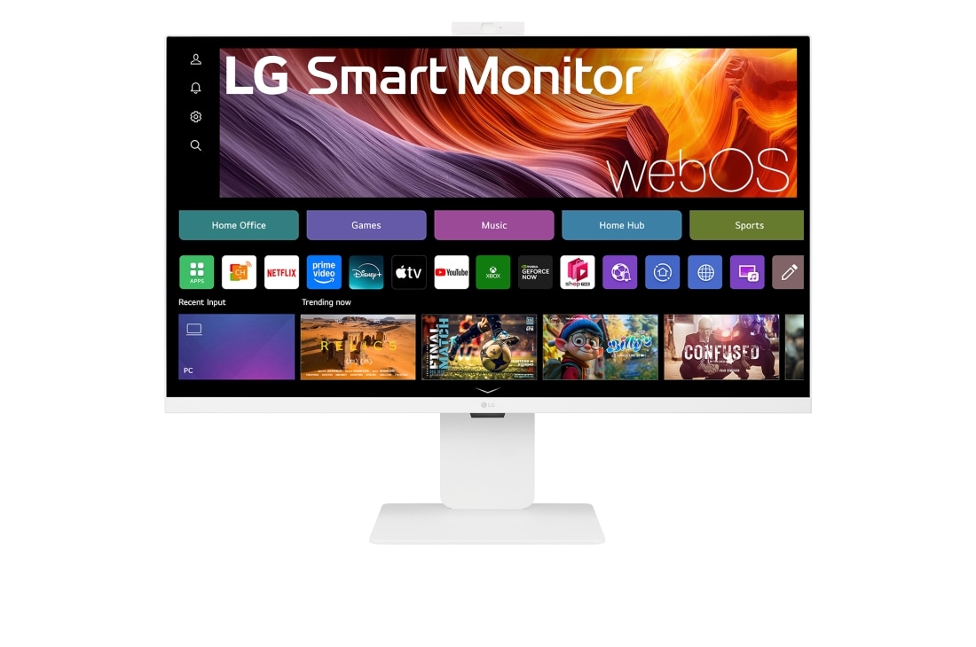 LG Smart Monitor IPS 4K UHD 31,5 pouces avec webOS, Vue de face avec webcam fermée, 32U850SA-W, thumbnail 3