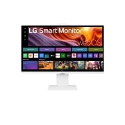 LG Smart Monitor IPS 4K UHD 31,5 pouces avec webOS, Vue de face avec webcam fermée, 32U850SA-W, thumbnail 3