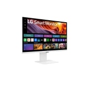 LG Smart Monitor IPS 4K UHD 31,5 pouces avec webOS, vue en perspective, 32U850SA-W, thumbnail 9
