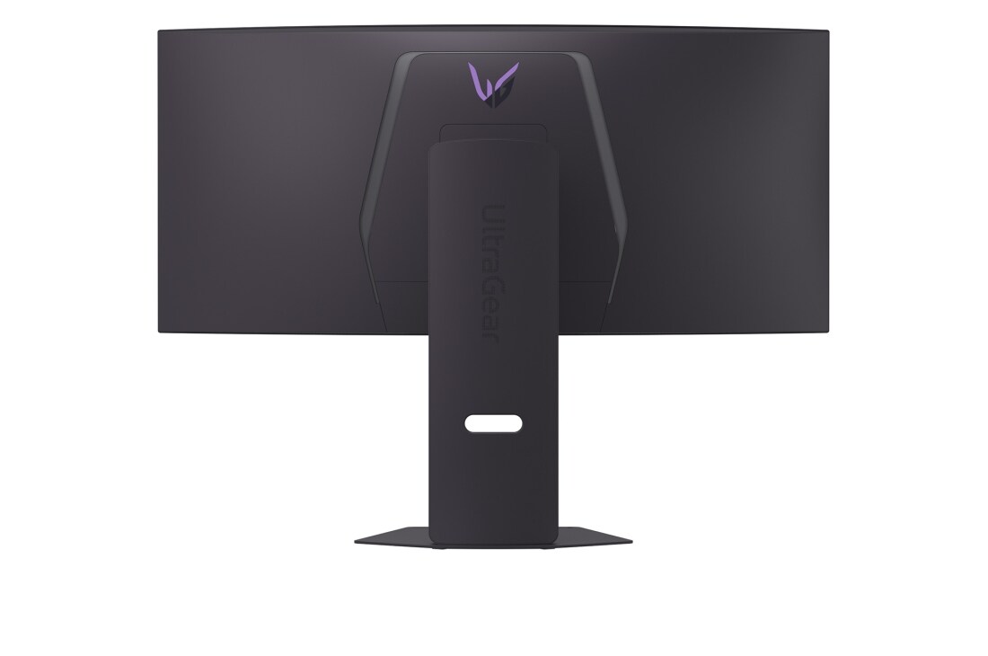 LG Moniteur pour jeu incurvé LG UltraGear™ OLED 240Hz 34 pouces | 0.03ms (GtG), DisplayHDR True Black 400, USB-C (PD 65 W) & HDMI 2.1, gros plan de l’emblème à l’arrière, 34GX900A-B, thumbnail 12