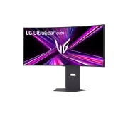LG Moniteur pour jeu incurvé LG UltraGear™ OLED 240Hz 34 pouces | 0.03ms (GtG), DisplayHDR True Black 400, USB-C (PD 65 W) & HDMI 2.1, vue latérale à -15 degrés, 34GX900A-B, thumbnail 2