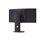 LG Moniteur pour jeu incurvé LG UltraGear™ OLED 240Hz 34 pouces | 0.03ms (GtG), DisplayHDR True Black 400, USB-C (PD 65 W) & HDMI 2.1, vue avant du moniteur avec le support en bas, 34GX900A-B, thumbnail 17