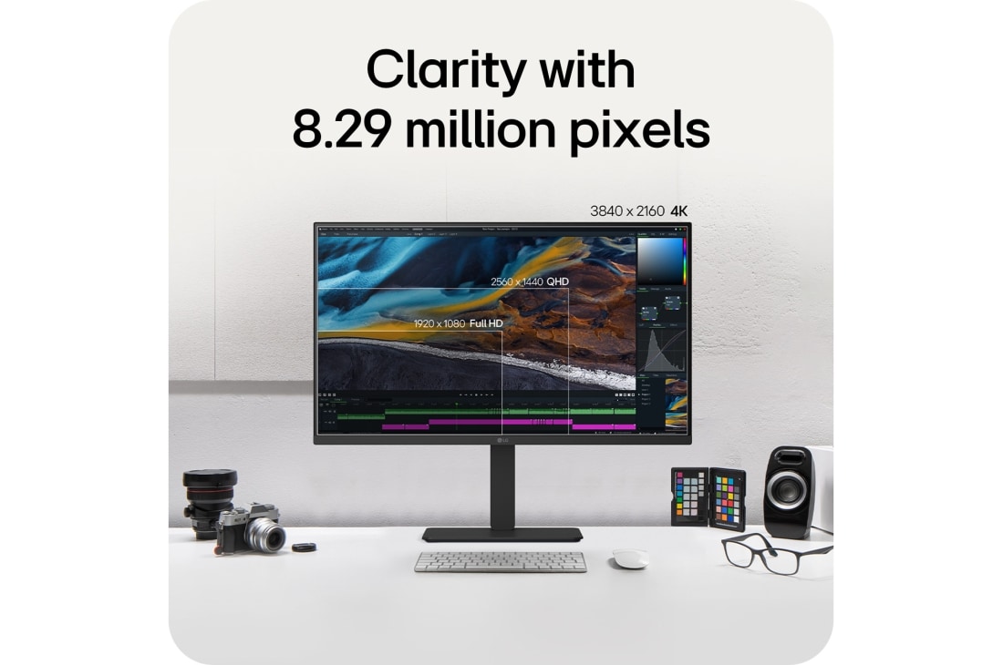 LG Moniteur VA 4K UHD UltraFine™ 31,5'', Vue supérieure avec l’écran incliné vers l’avant, 32U720A-B, thumbnail 12