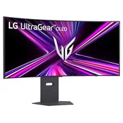 LG Moniteur pour jeu incurvé LG UltraGear™ OLED 240Hz 39 pouces | 0.03ms (GtG), DisplayHDR True Black 400, USB-C (PD 65 W) & HDMI 2.1, vue latérale à -15 degrés, 39GX900A-B, thumbnail 2