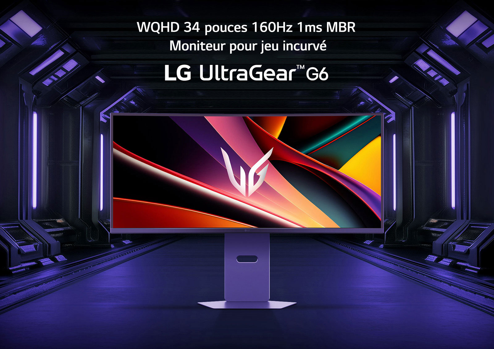 Logo UltraGear™ OLED GX6 avec image du produit UltraGear.	