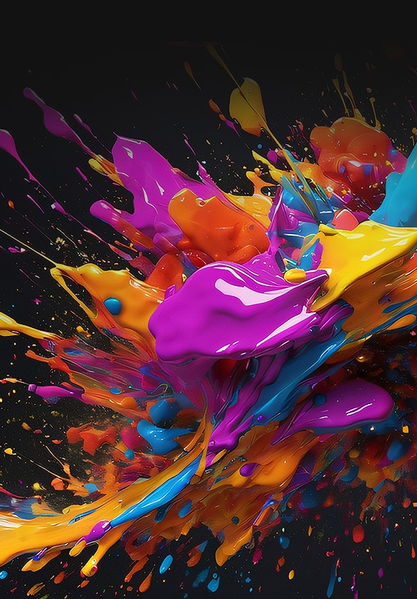 Présentation d’un astronaute et d’une image abstraite aux couleurs 4K UHD éclatantes.