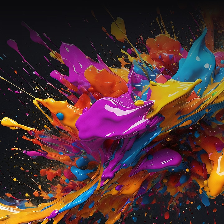 Présentation d’un astronaute et d’une image abstraite aux couleurs 4K UHD éclatantes.