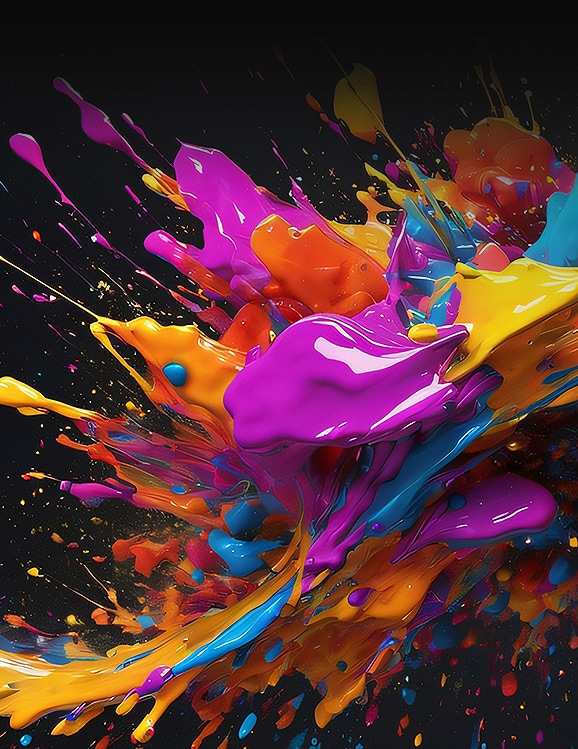 Présentation d’un astronaute et d’une image abstraite aux couleurs 4K UHD éclatantes.