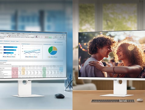 Photo illustrant la fonctionnalité de mise en miroir d’un moniteur intelligent.