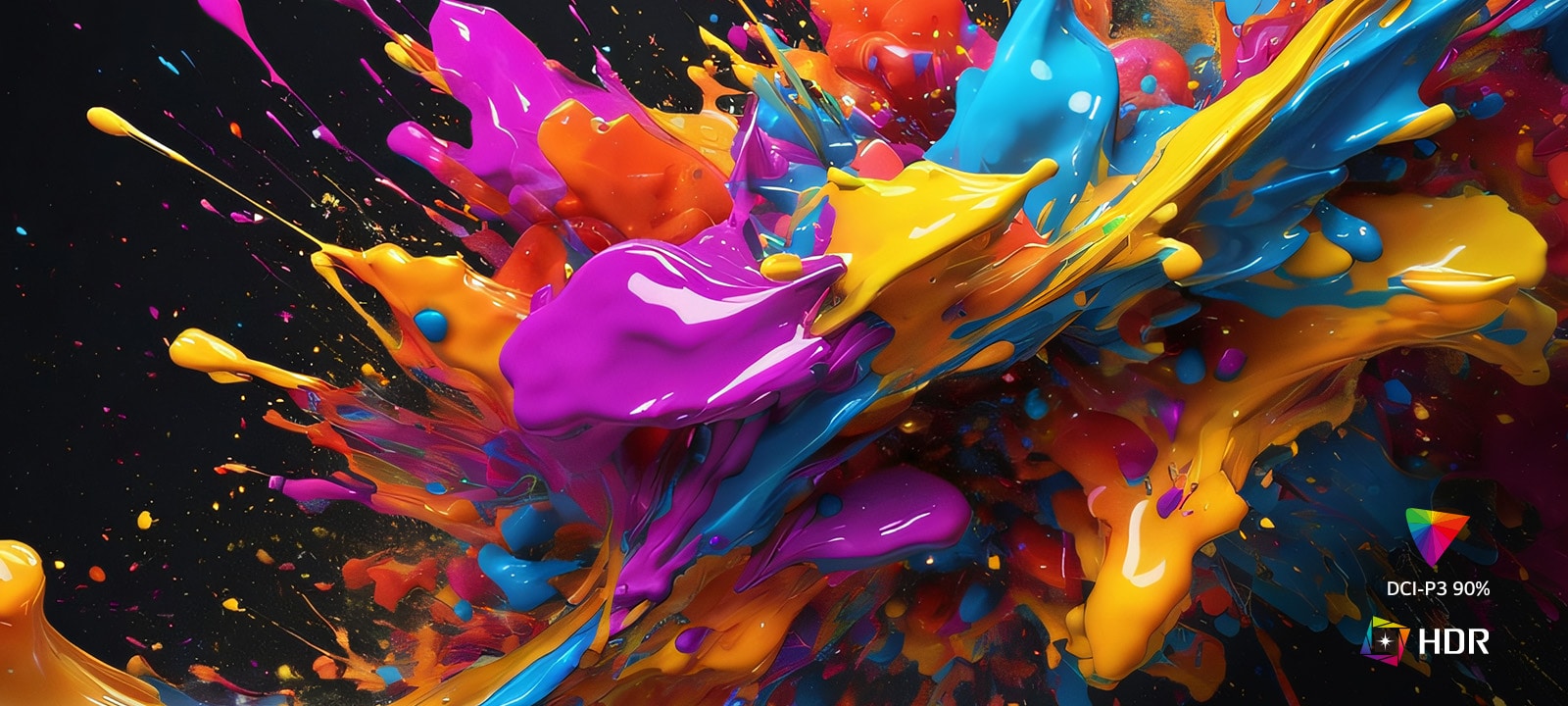 Présentation d’un astronaute et d’une image abstraite aux couleurs 4K UHD éclatantes.