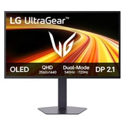 LG Moniteur de jeu OLED QHD LG UltraGear 27&nbsp;pouces 4ème générationㅣ27GX790B avec Dual Mode(720Hz@HD, 540Hz@QHD), 0.02ms(GtG), DP2.1, VESA DisplayHDR™ True Black 500, vue avant, 27GX790B-B, thumbnail 1