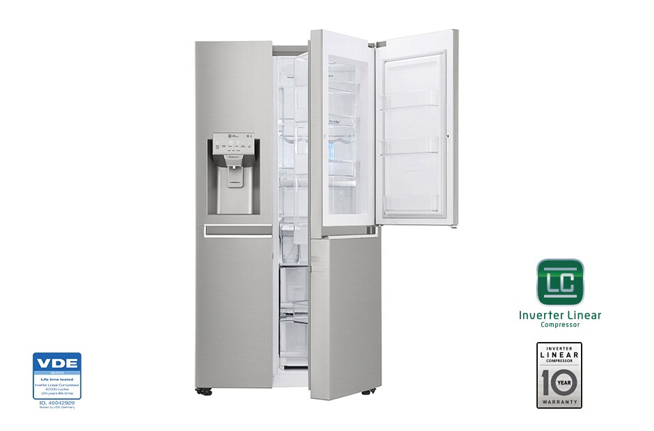 LG Toujours économique F | Door-in-Door® | Grande capacité | Total no Frost | Compresseur lineaire garanti 10 ans, GSJ961NEBZ