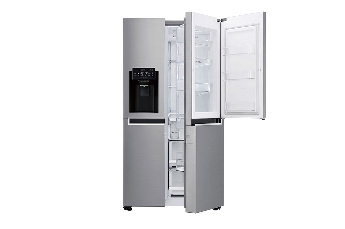 LG Door-in-Door® | 601L capacité | Espace de refroidissement et de congélation supplémentaire  |Total no Frost | Distributeur d'eau et de glaçons | Compresseur Linéare Inverter | Non Plumbing, GSJ461DIDV, thumbnail 3
