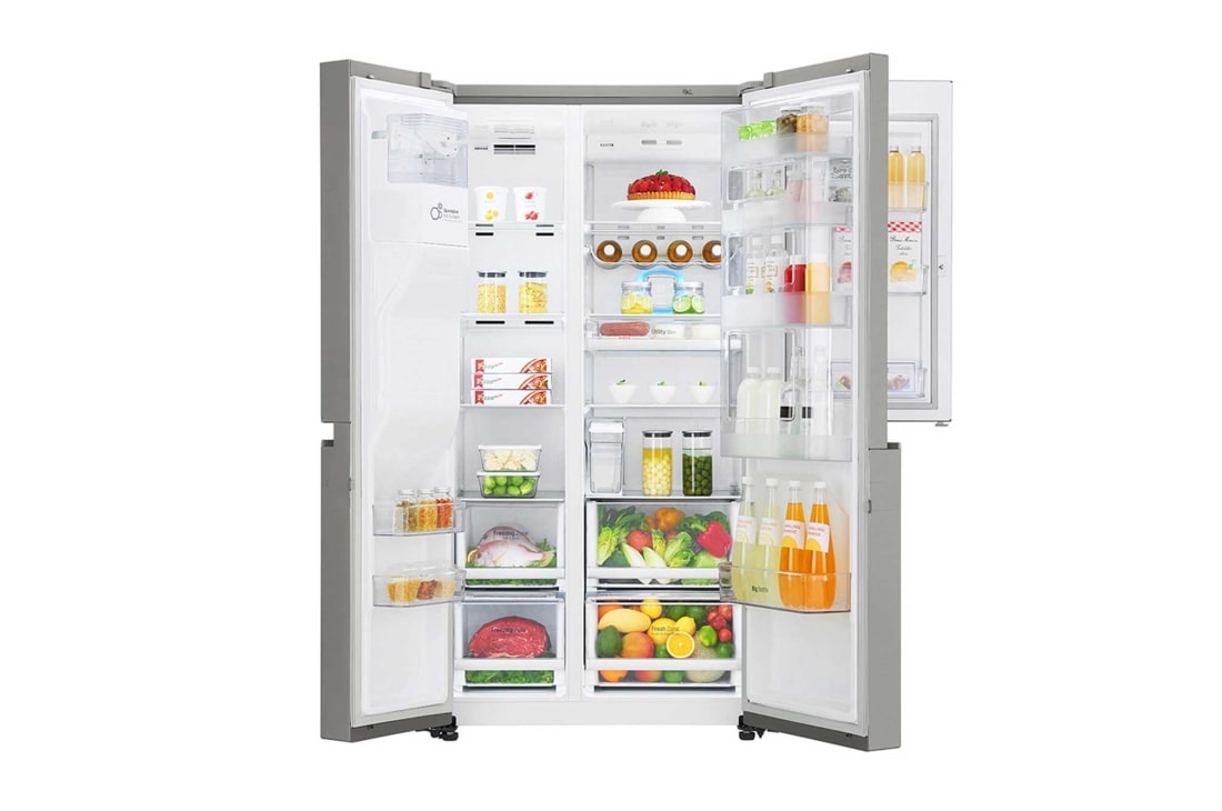 LG Door-in-Door® | 601L capacité | Espace de refroidissement et de congélation supplémentaire  | Total no Frost | Distributeur d'eau et de glaçons |  Compresseur Linéare Inverter, GSJ470DIDV, thumbnail 8