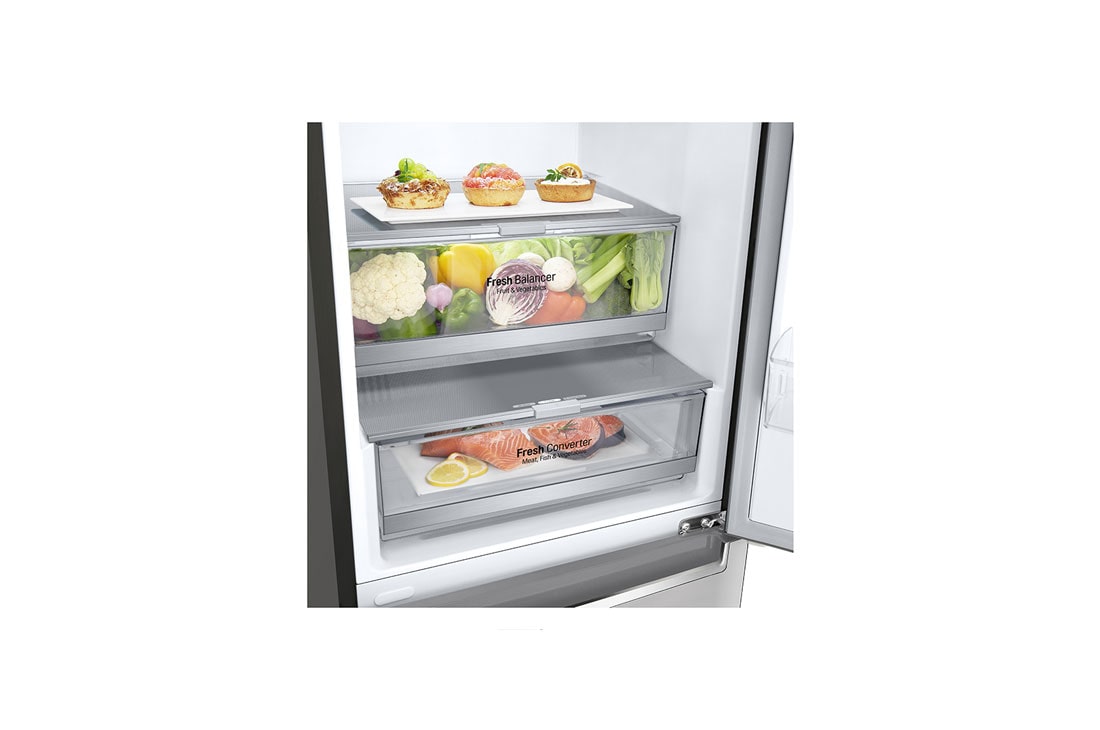 LG Door Cooling<sup>+</sup> | 341L capacité | Total no Frost  |  Compresseur linéaire Inverter | Grande capacité | 36dB – réfrigérateur le plus silencieux, GBB71NSDFN, thumbnail 3