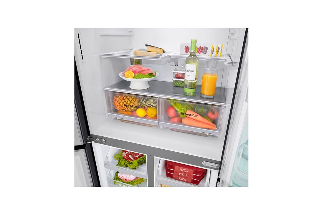 LG Réfrigérateur Multi-Portes, version Slim | Finition carbone | InstaView Door-In-Door™ , GMX844MCKV, thumbnail 11