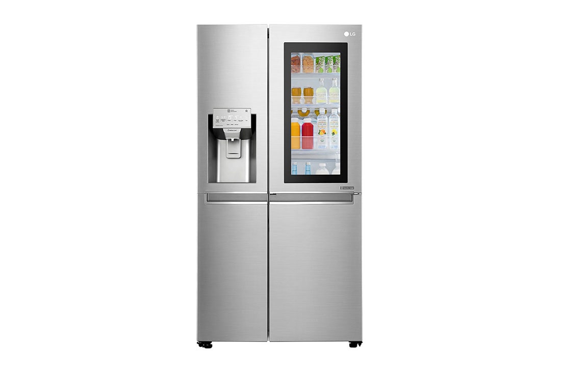 LG Knock. Knock. Keep it cool! | InstaView™ Door-in-Door™ | 601L capacité | Réfrigérateur américain | DoorCooling+™ | Total No Frost, GSX960NSVZ