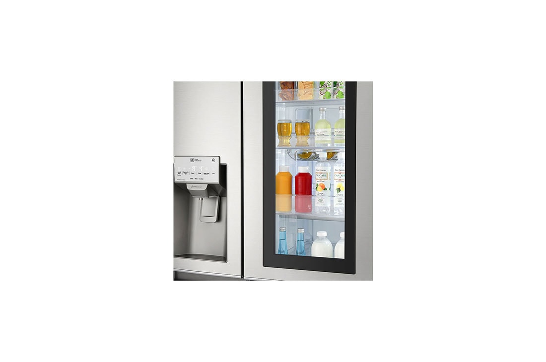 LG Knock. Knock. Keep it cool! | InstaView™ Door-in-Door™ | 601L capacité | Réfrigérateur américain | DoorCooling+™ | Total No Frost, GSX960NSVZ, thumbnail 6