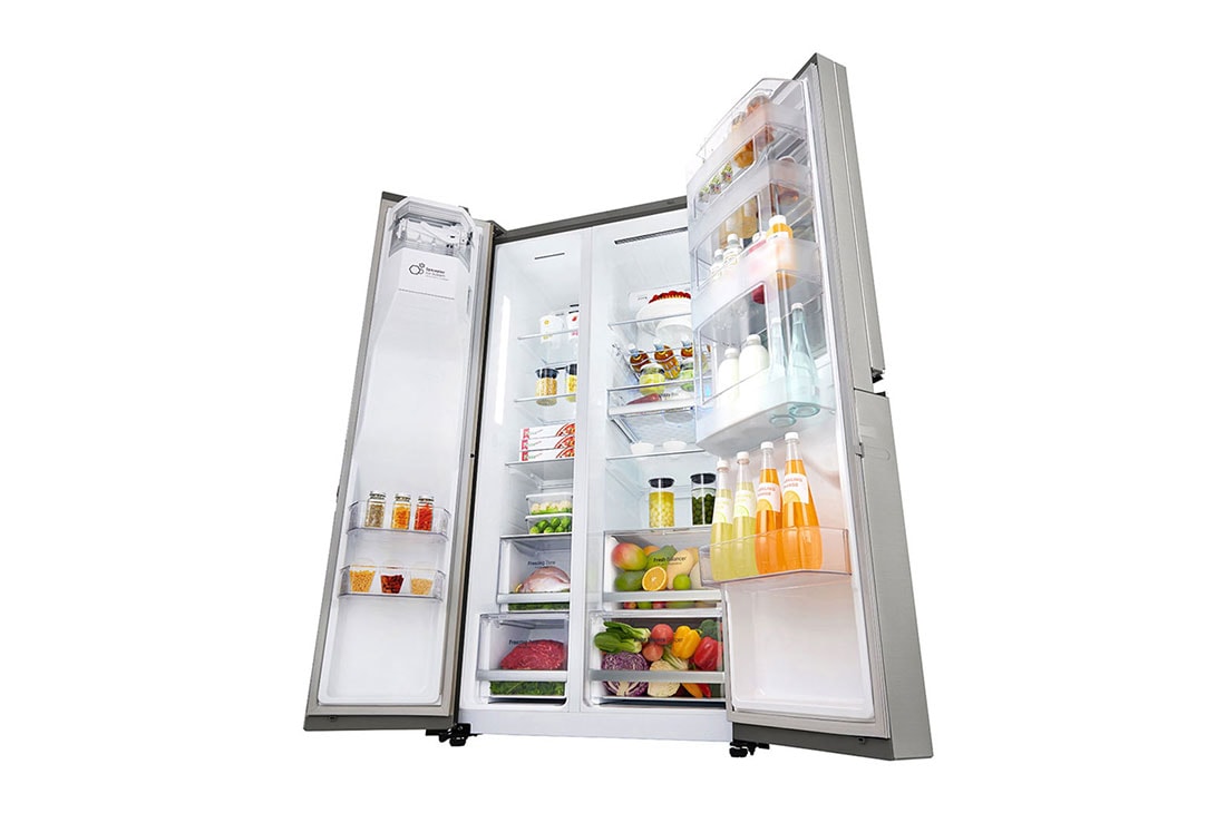 LG Knock. Knock. Keep it cool! | InstaView™ Door-in-Door™ | 601L capacité | Réfrigérateur américain | DoorCooling+™ | Total No Frost, GSX960NSVZ, thumbnail 12