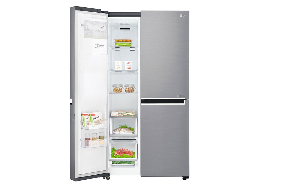 LG 601L capacité | Door-in-Door® | Espace de refroidissement et de congélation supplémentaire  |Total no Frost | Distributeur d'eau et de glaçons | Compresseur linéaire Inverter, GSJ761PZUZ, thumbnail 13