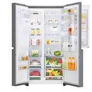LG 601L capacité | Door-in-Door® | Espace de refroidissement et de congélation supplémentaire  |Total no Frost | Distributeur d'eau et de glaçons | Compresseur linéaire Inverter, GSJ761PZUZ, thumbnail 3