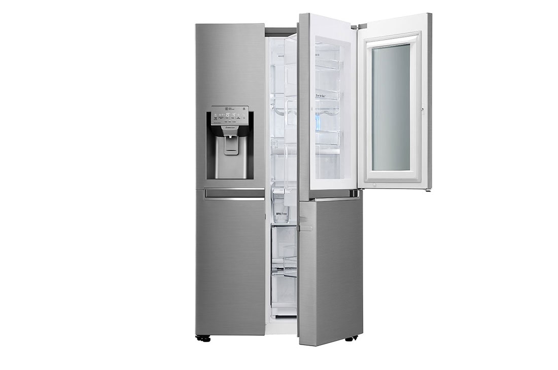 LG Knock. Knock. Keep it cool! | instaView™ Door-in-Door™ | 601L capacité | Réfrigérateur américain | Total No Frost  | Espace de refroidissement et de congélation supplémentaire| Compresseur linéaire Inverter, GSI961PZAZ, thumbnail 2