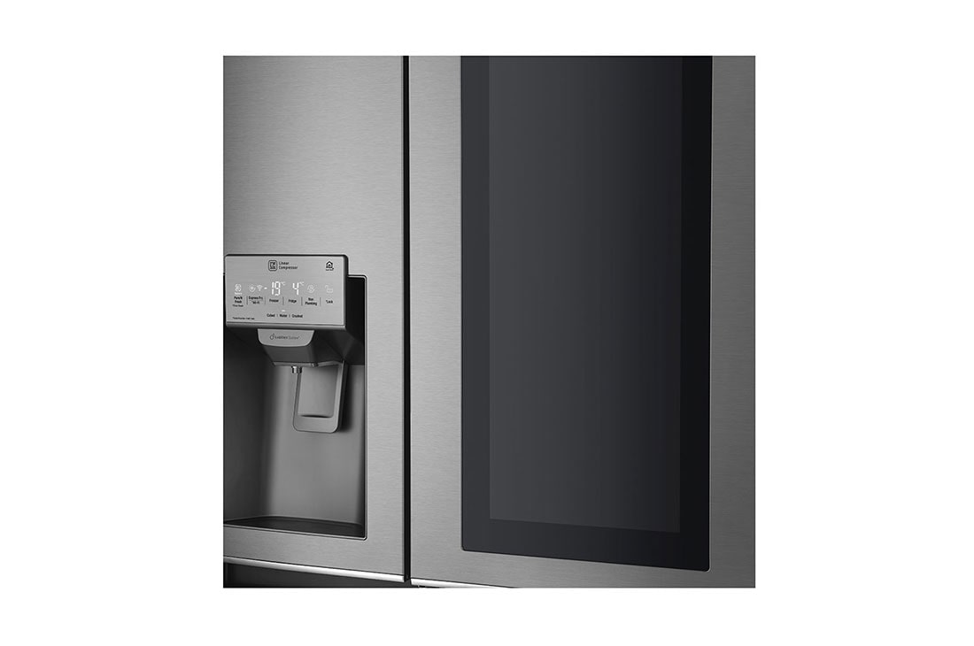 LG Knock. Knock. Keep it cool! | instaView™ Door-in-Door™ | 601L capacité | Réfrigérateur américain | Total No Frost  | Espace de refroidissement et de congélation supplémentaire| Compresseur linéaire Inverter, GSI961PZAZ, thumbnail 4