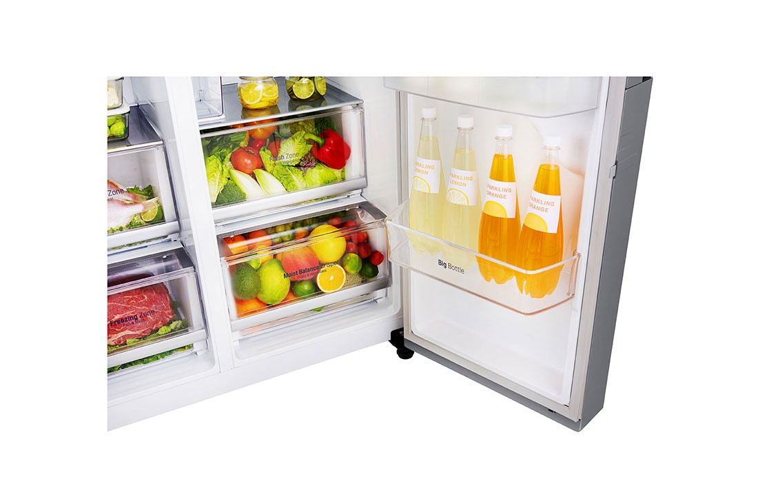 LG Knock. Knock. Keep it cool! | instaView™ Door-in-Door™ | 601L capacité | Réfrigérateur américain | Total No Frost  | Espace de refroidissement et de congélation supplémentaire| Compresseur linéaire Inverter, GSI961PZAZ, thumbnail 10