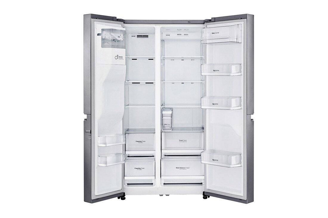 LG Toujours économique F | Distributeur d'eau et de glaçons| 601L capacité | Total No Frost | Non Plumbing | Compresseur Linéaire Inverter, GSL461ICEZ, GSL461ICEZ, thumbnail 2