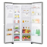 LG Toujours économique F | Distributeur d'eau et de glaçons | 601L l Grande capacité | Total No Frost | Compresseur Linéare Inverter, ACCÈS RAPIDE, VOIR L’INTÉRIEUR, GSL481PZXZ, thumbnail 2