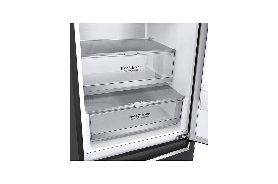 LG 384L Réfrigérateur combiné Noir | Door Cooling+ | Total No Frost |  Compresseur linéaire Inverter , GBB92MCABP, GBB92MCABP, thumbnail 4