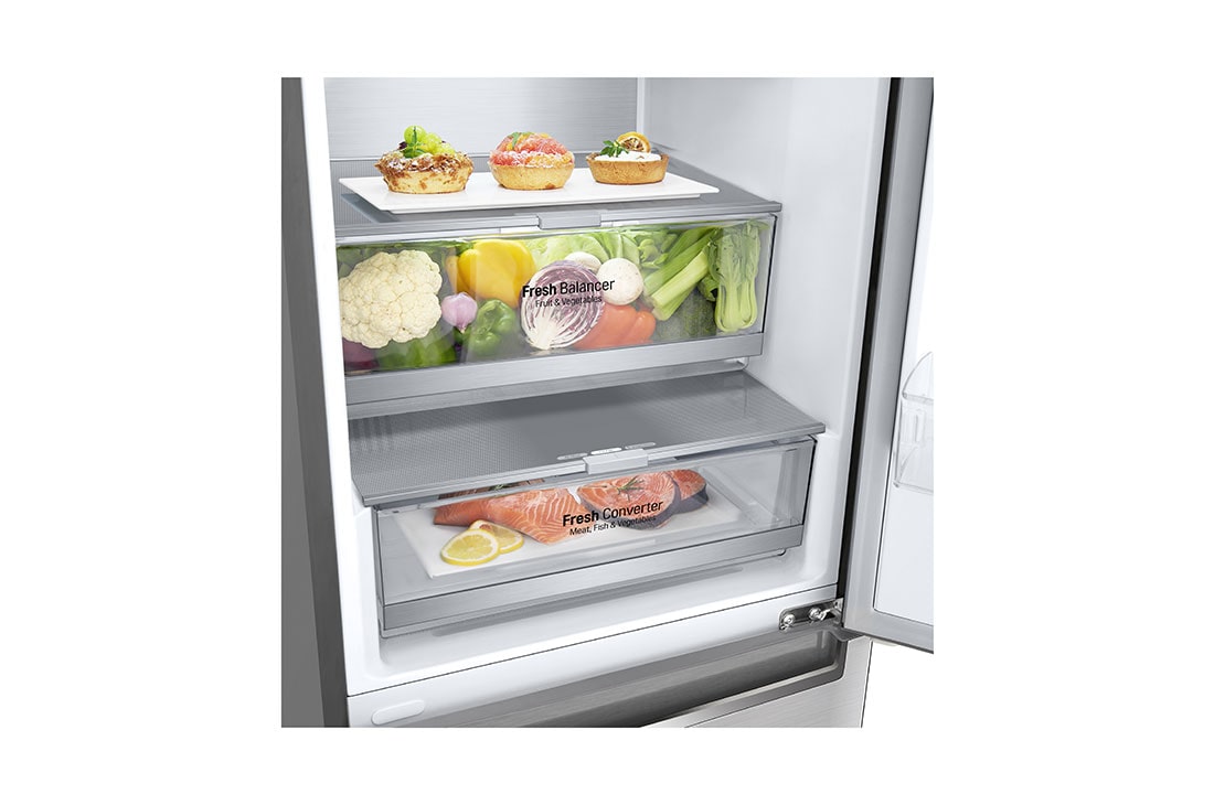 LG 384L Réfrigérateur combiné Gris | Door Cooling+ | Total No Frost |  Compresseur linéaire Inverter , GBB92STBAP, GBB92STBAP, thumbnail 6