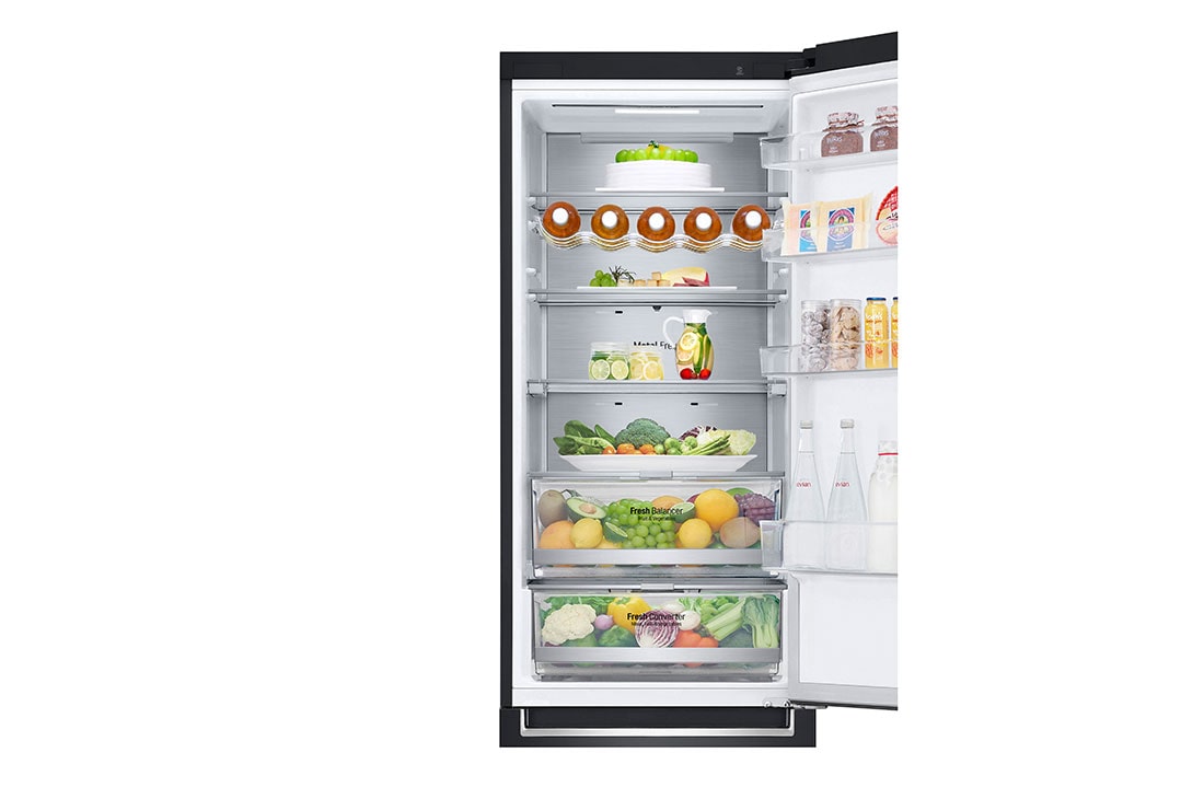 LG Door Cooling+: Un refroidissement jusqu’à 32% plus rapide et plus uniforme  | Capacité 384L | Total No Frost | Compresseur Smart Inverter | Grande capacité | 35dB – réfrigérateur le plus silencieux , GBB72MCUGN, thumbnail 5