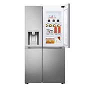 LG Door-in-Door® | 635L capacité |Total No Frost | Compresseur Linéare Inverter, vue de face du réfrigérateur ouvert sur les aliments, GSJV71PZTE, thumbnail 3