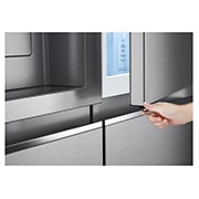 LG Door-in-Door® | 635L capacité |Total No Frost | Compresseur Linéare Inverter, vue du bouton caché, GSJV71PZTE, thumbnail 8