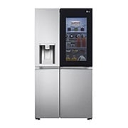 LG 635L capacité | InstaView™ Door-in-Door™ | DoorCooling+™ | Distributeur d'eau et de glaçons avec UVnano™ | Craft Ice™ | Total No Frost | Compresseur Linéare Inverter , vue de face de la lumière sur les aliments, GSXV90BSDE, thumbnail 1