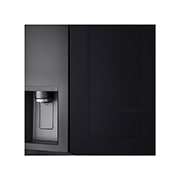 LG 635L capacité | InstaView™ Door-in-Door™ | DoorCooling+™ | Distributeur d'eau et de glaçons avec UVnano™ | Total No Frost | Compresseur Linéare Inverter , vue du bouton caché, GSXV90MCAE, thumbnail 5