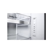 LG 635L capacité | InstaView™ Door-in-Door™ | DoorCooling+™ | Distributeur d'eau et de glaçons avec UVnano™ | Total No Frost | Compresseur Linéare Inverter , vue du bac multi-usage, GSXV90MCAE, thumbnail 8